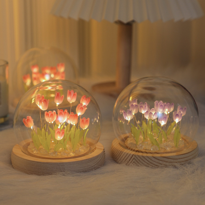 Desk Setup Lamp - El yapımı lale gece Lght el