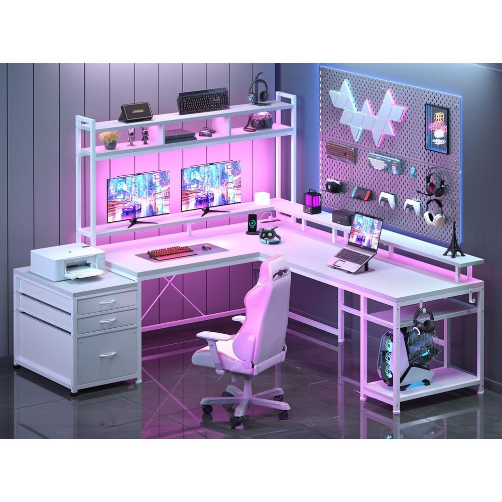İki Kişilik Ev Ofisi için 104  - Desk Setup L Shaped incelemesi ve fiyatı