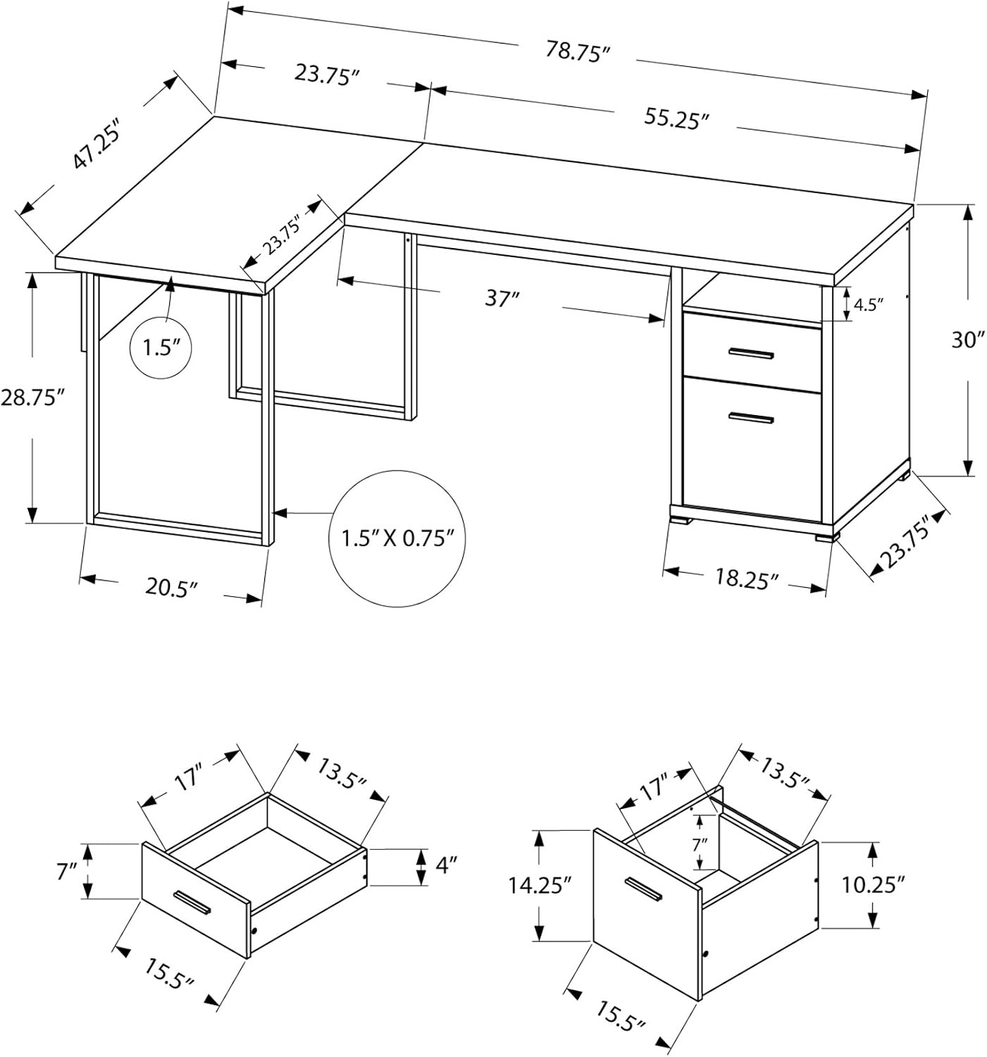 I 7257 Bilgisayar Masası, Ev O - Desk Setup L Shaped incelemesi ve fiyatı